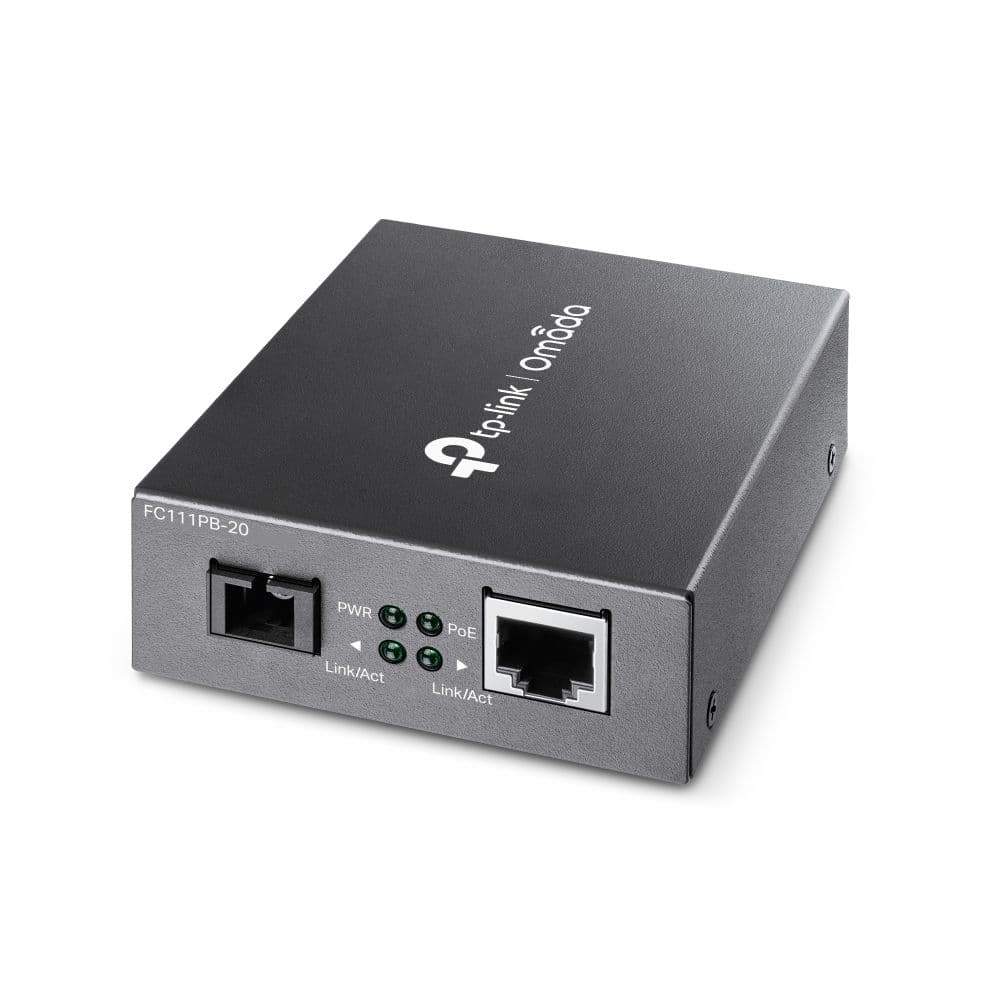 FC111PB 20 - 10/100Mbps WDM Media Converter with 1-Port PoE