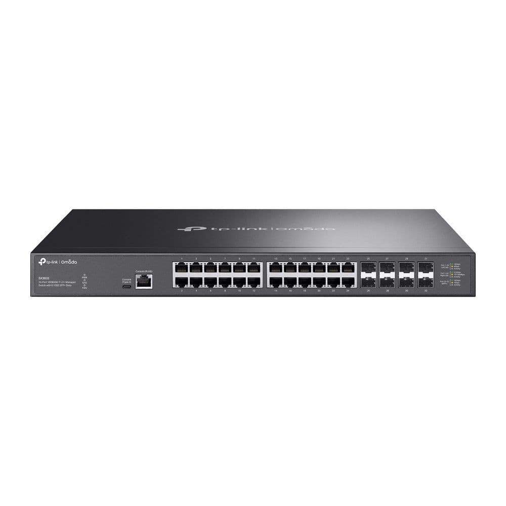SX3832 - Omada 24-Port 10GBASE-T L2+ Managed Switch with 8 10GE SFP+ Slots
