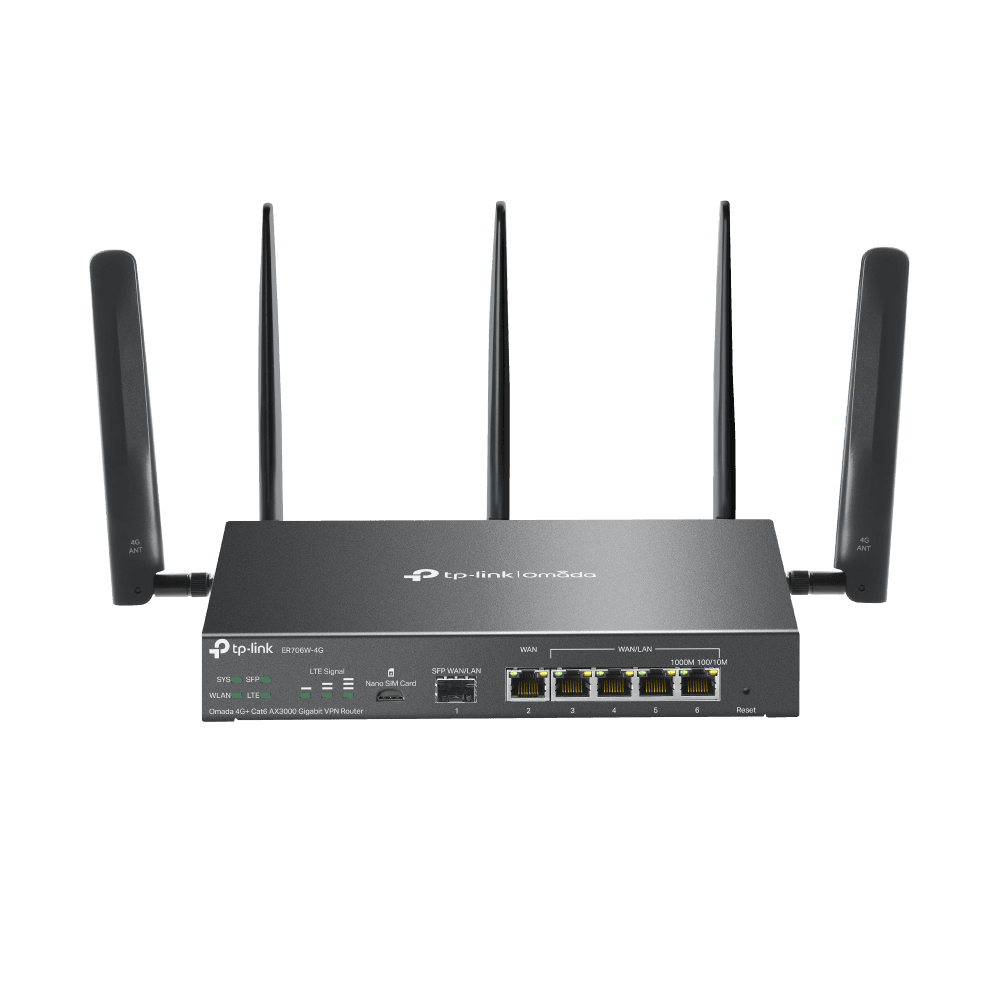 ER706W-4G - Omada 4G+ Cat6 AX3000 Gigabit VPN Router
