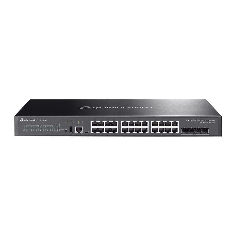 SG5428X - Omada 24-Port Gigabit Stackable Lite L3 Managed Switch with 4× 10G Slots